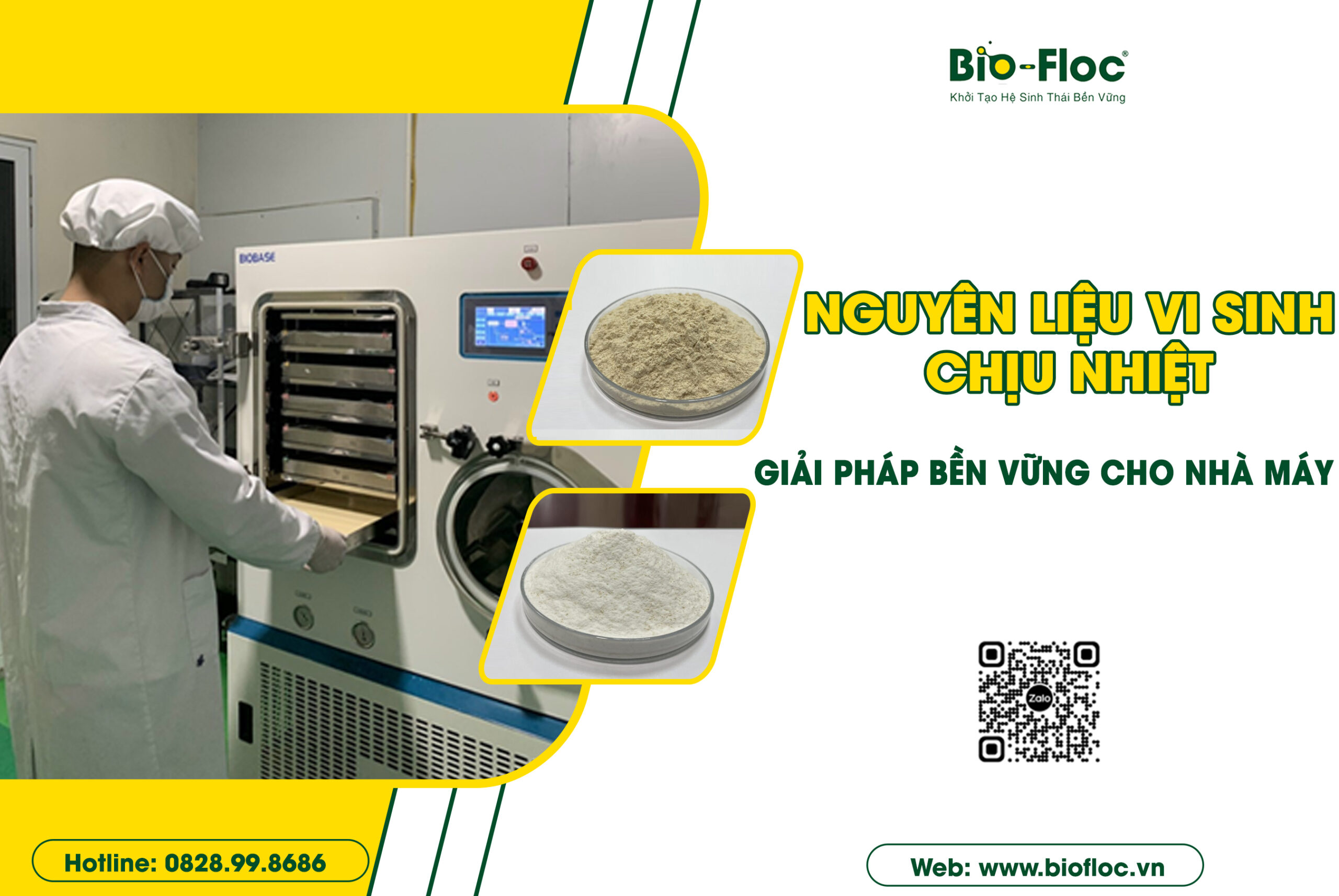 nguyên liệu vi sinh chịu nhiệt, vi sinh nguyên liệu chế phẩm vi sinh