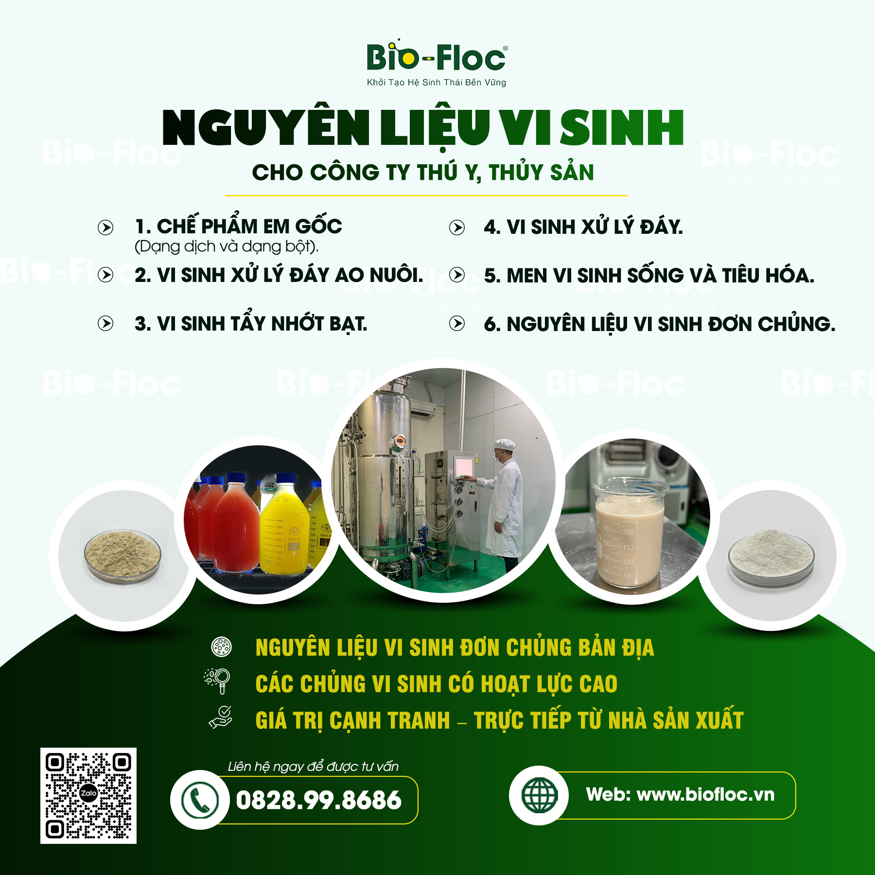 Nguyên liệu vi sinh Biofloc