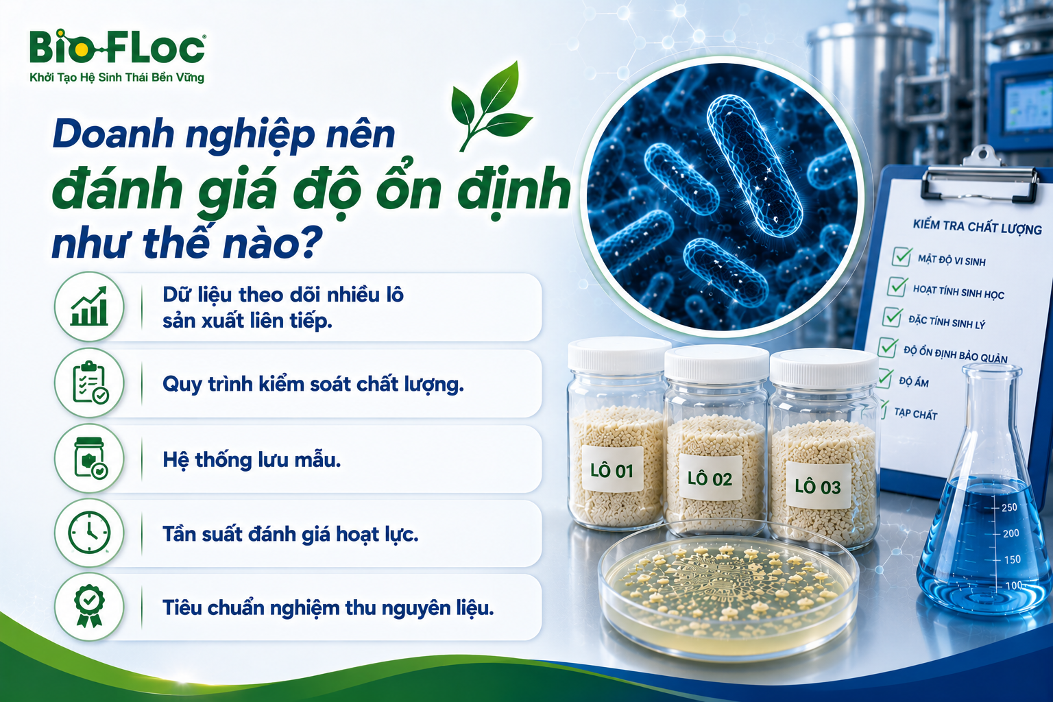 chất lượng nguyên liệu vi sinh nguyên liệu vi sinh ổn định kiểm soát chất lượng vi sinh lựa chọn nguyên liệu vi sinh QC nguyên liệu vi sinh