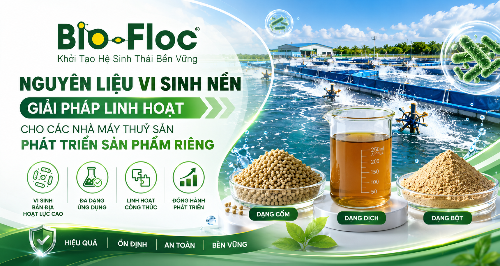 nguyên liệu vi sinh nền nguyên liệu vi sinh thủy sản vi sinh gốc cho nhà máy nguyên liệu vi sinh OEM nguyên liệu probiotic thủy sản nguyên liệu vi sinh mật độ cao nguyên liệu vi sinh Bacillus nguyên liệu xử lý môi trường thủy sản OEM vi sinh thủy sản Bio-Floc